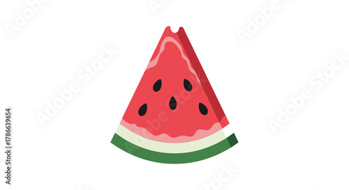 Bright Red Juicy Watermelon Slice Summer Refreshment Isolated on Transparent Background for Fresh Food Concepts
