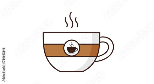 Steaming Hot Coffee Cup Filled with Delicious Brew Isolated on Transparent Background for Morning Refreshment