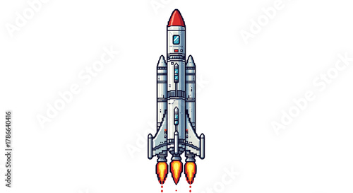 Space Rocket Launching Upwards Futuristic Exploration Mission Achieving New Heights Adventure Isolated on Transparent Background