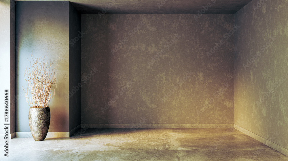 Fototapeta premium Large luxury modern bright interiors Living room mockup illustration 3D rendering image