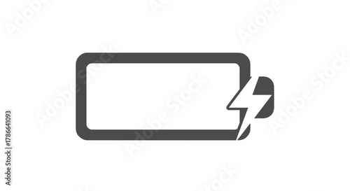 Digital Battery Indicator Showing Low Energy Levels and Power Drain Isolated on Transparent Background Graphic