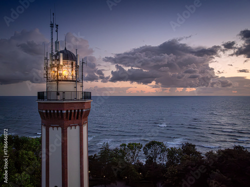 Light beam from lighthouse ...