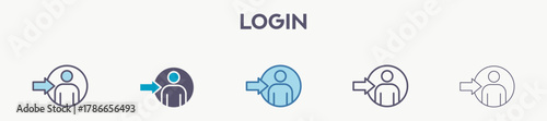 Login Icon Pack For Graphic Design - Multi Styles