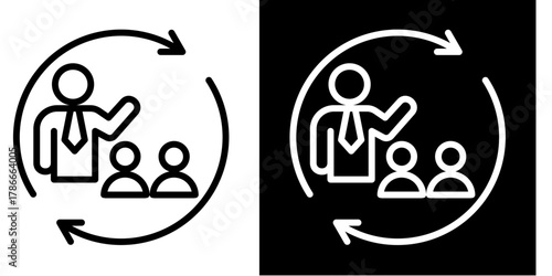 Coaching Session  Icon Set White Mix Style Collection
