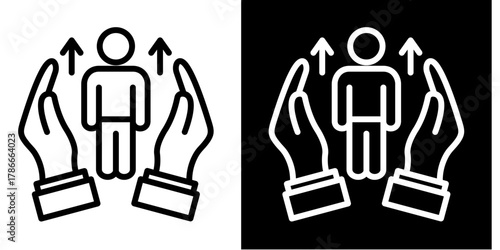 Empowerment  Icon Set White Mix Style Collection
