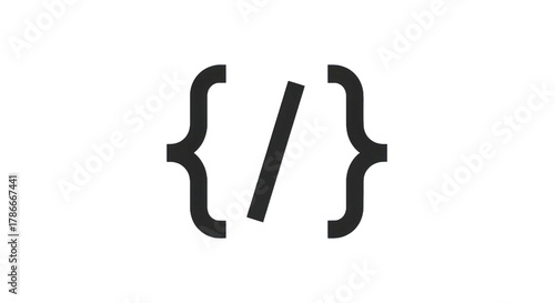 Code symbol illustration creative design element against transparent backdrop