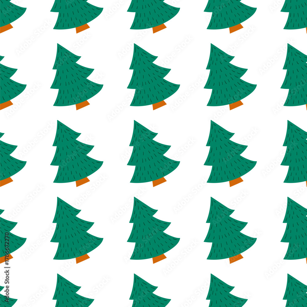 Obraz premium Christmas seamless pattern in hand draw style
