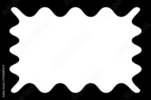 Rectangular shape with undulated inside edges, Mirror, picture or photo frame background