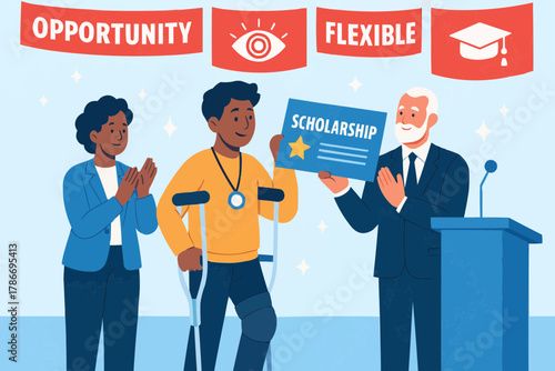 Scholarship Award Presentation to Student with Chronic Illness