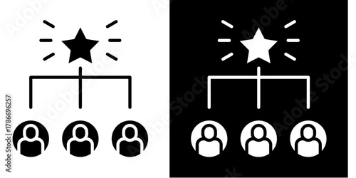 Shared Goals   Icon Set White Style Collection