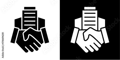 Joint Venture   Icon Set White Style Collection