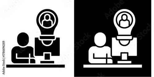 Co-Founders   Icon Set White Style Collection