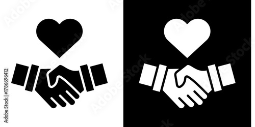 Linked Hands   Icon Set White Style Collection