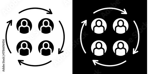 Circular Arrows   Icon Set White Style Collection