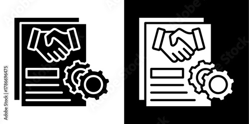 Alli​​ance Document   Icon Set White Style Collection
