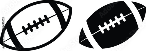 Two football icons show different color schemes on a transparent background now