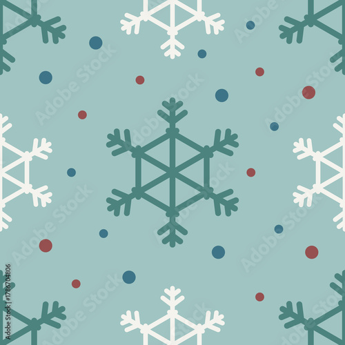 snowflake winter background seamless pattern