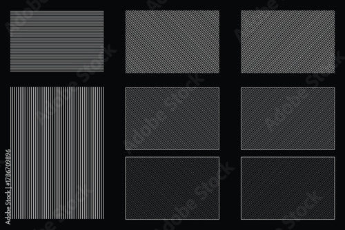 Minimalist Hatch Pattern Set Seamless Geometric-Line Textures.