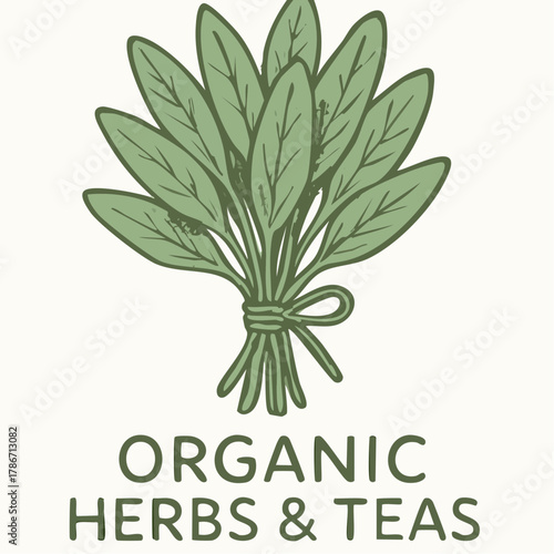 organic herbal tea logo