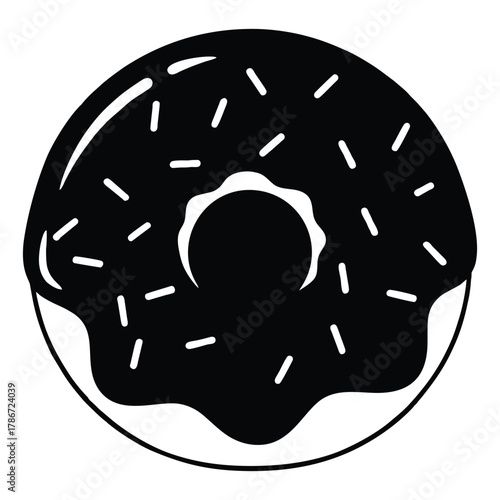 Satisfy your cravings with delicious chocolate donut sprinkled with delights today