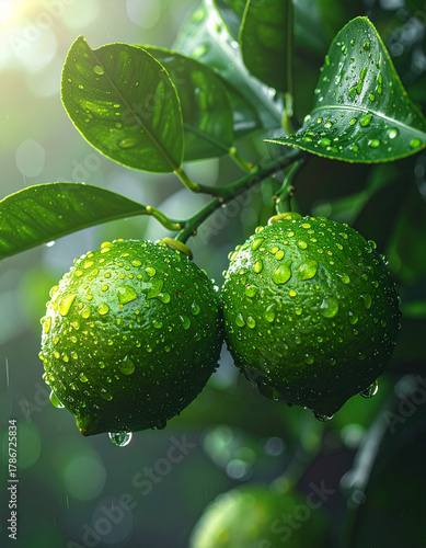close up of a green apple tree