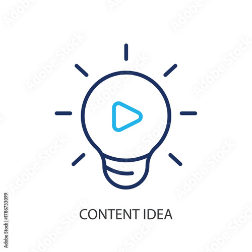 Content idea thin line icons. Original vector illustration.