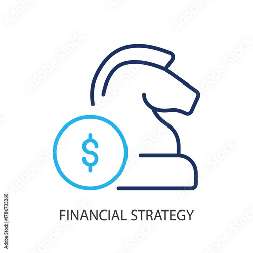 Financial strategy thin line icons. Original vector illustration.