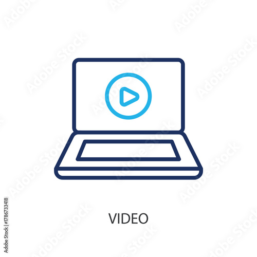 Video thin line icons. Original vector illustration.