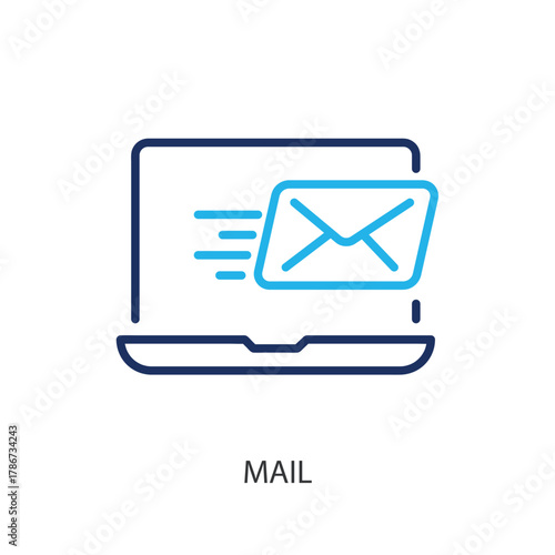 Mail thin line icons. Original vector illustration.