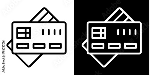 Credit Card  Icon Set White Style Collection
