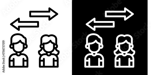 Exchange  Icon Set White Style Collection