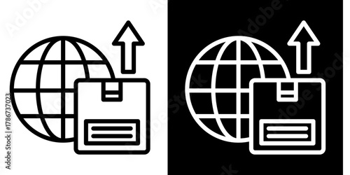 Logistic  Icon Set White Style Collection