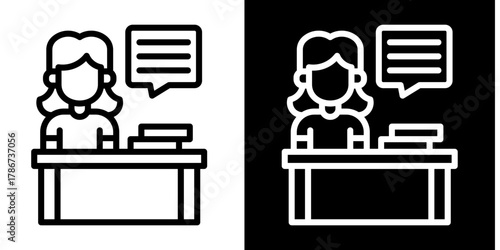 Support  Icon Set White Style Collection