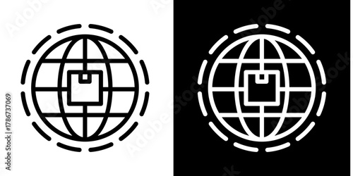 Worldwide  Icon Set White Style Collection