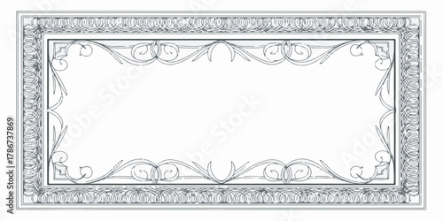 An elegant frame design featuring decorative borders, clean lines, and perfect symmetry