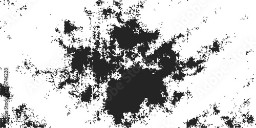 Black grunge ink splatter vector design illustration texture pattern border frame
