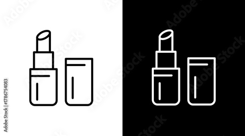 Lipstick  White Icon Set Design