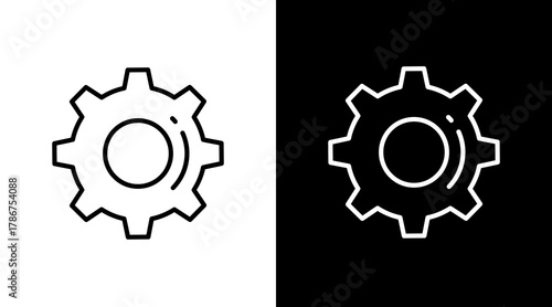 Gear  White Icon Set Design
