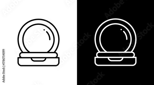 Powder  White Icon Set Design