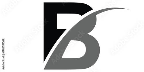 abstract creative b letter logo design art.