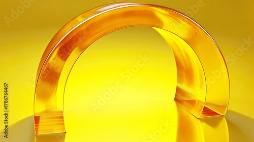 Abstract golden archway