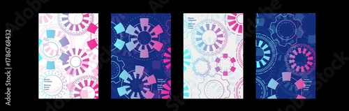 Background abstract Creative Poster digital technology gradient design template