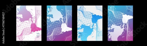 Background Colorful Creative Poster digital technology gradient design template