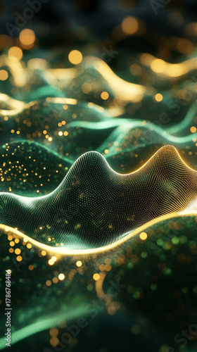 A flowing stream of digital particles forms a dynamic data current, symbolizing information transfer, connectivity, technology, and the abstract energy of modern networks.
