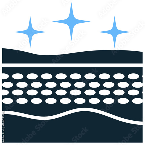 Bright Skin Icon Vector Ideal for beauty, cosmetic, luxury, and skin treatment product promotion, and graphics symbolizing radiance and glow.