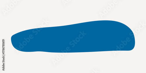 Organic shape collage element, blue design vector