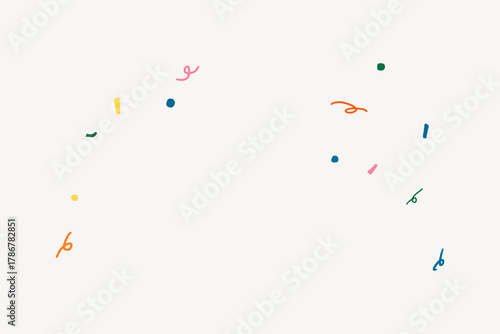 Colorful party confetti copy space vector