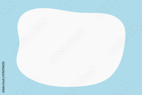 Blue border frame notepaper collage element vector