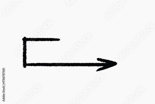 Simple black arrow illustration vector