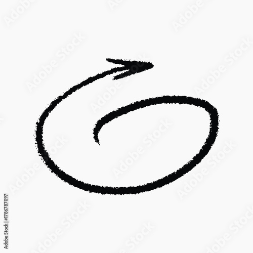 Abstract brushstroke spiral arrow illustration vector